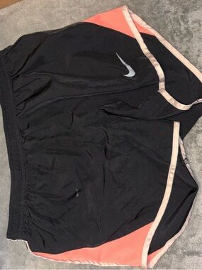 Nike Black Dri-FIT Athletic Shorts with Light Gray Logo